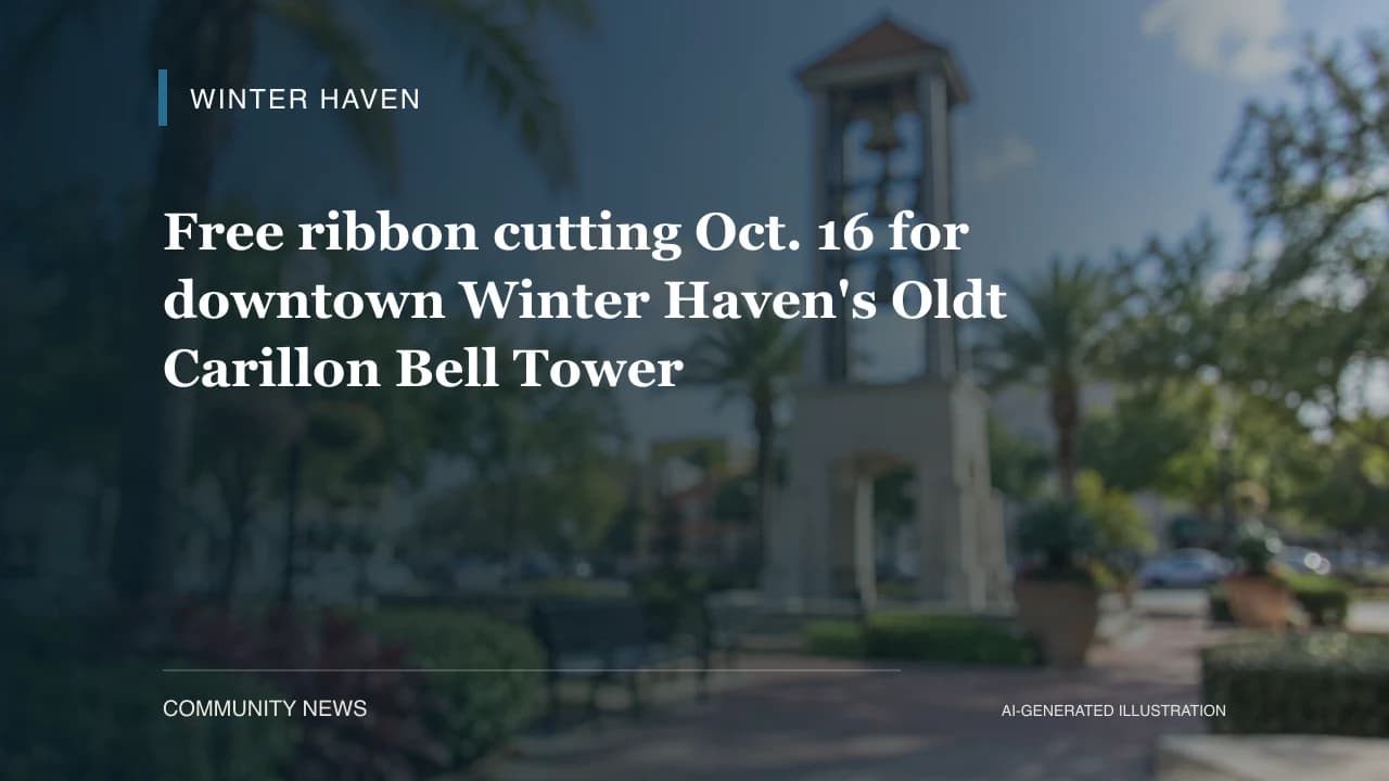Free ribbon cutting Oct. 16 for downtown Winter Haven's Oldt Carillon Bell Tower