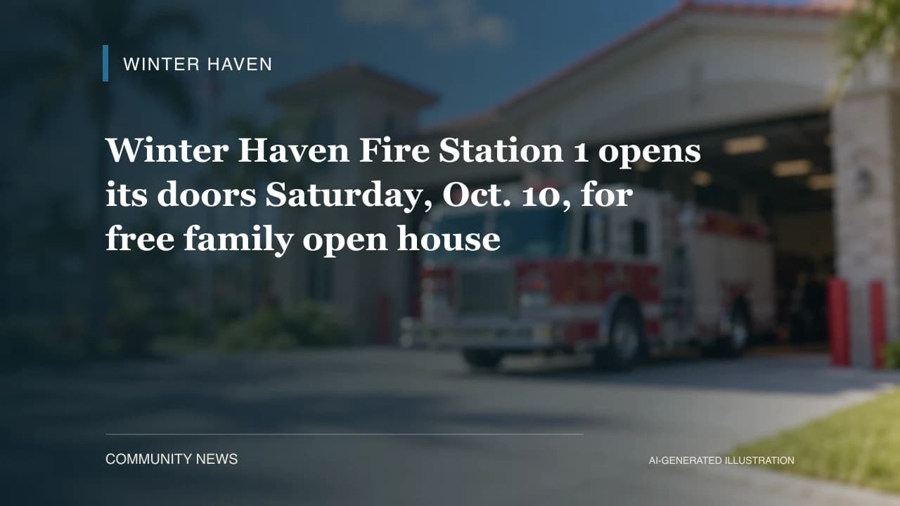 Winter Haven Fire Station 1 opens its doors Saturday, Oct. 10, for free family open house